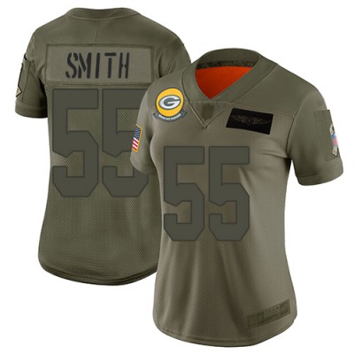Nike Green Bay Packers #55 Za'Darius Smith Camo Women's Stitched NFL Limited 2019 Salute to Service Jersey